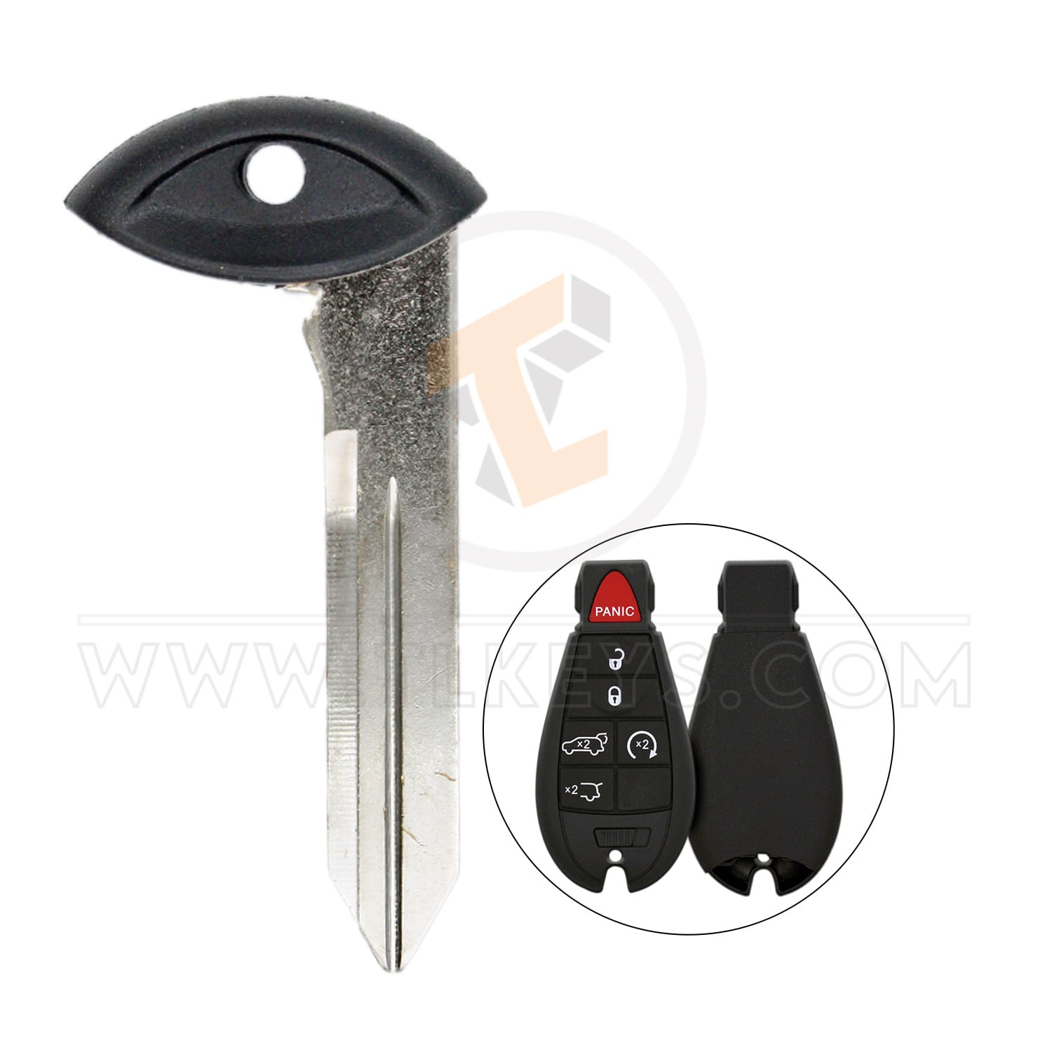 Chrysler Dodge Jeep 2008-2017 Emergency Blade Emergency Keys